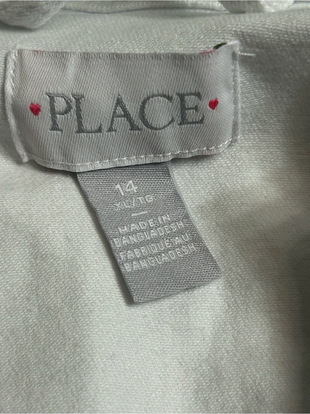 Girls Children's Place White Denim Jean Jacket